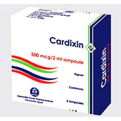 CARDIXIN 500 MCG / 2 ML ( DIGOXINE ) 5 AMPOULES